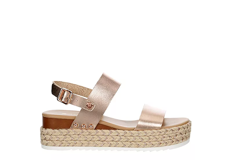 Xappeal Womens Amelia Wedge Sandal - Rose Gold 4 Xappeal Womens Amelia Wedge Sandal - Rose Gold - Image 2