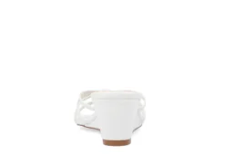 Journee Collection Womens Blayke Wedge Slip On Sandal - White -Shoe Style Sales US 01 203653 04