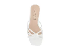 Journee Collection Womens Blayke Wedge Slip On Sandal - White -Shoe Style Sales US 01 203653 05