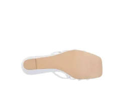 Journee Collection Womens Blayke Wedge Slip On Sandal - White -Shoe Style Sales US 01 203653 06