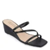 Journee Collection Womens Takarah Wedge Slip On Sandal - Black -Shoe Style Sales US 01 203888 00