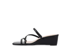 Journee Collection Womens Takarah Wedge Slip On Sandal - Black -Shoe Style Sales US 01 203888 03