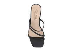 Journee Collection Womens Takarah Wedge Slip On Sandal - Black -Shoe Style Sales US 01 203888 05