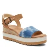 Toms Womens Diana Wedge Sandal - Denim -Shoe Style Sales US 01 204095 00