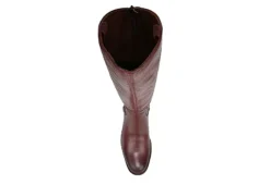 Franco Sarto Womens Meyer Wide Calf Tall Boot - Burgundy -Shoe Style Sales US 01 300505 05