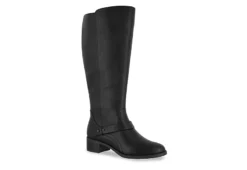 Easy Street Womens Jewel Wide Calf Tall Boot - Black