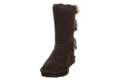Bearpaw Womens Eloise Wide Calf Fur Boot - Chocolate -Shoe Style Sales US 01 300746 02