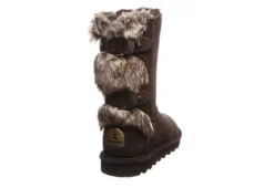 Bearpaw Womens Eloise Wide Calf Fur Boot - Chocolate -Shoe Style Sales US 01 300746 04