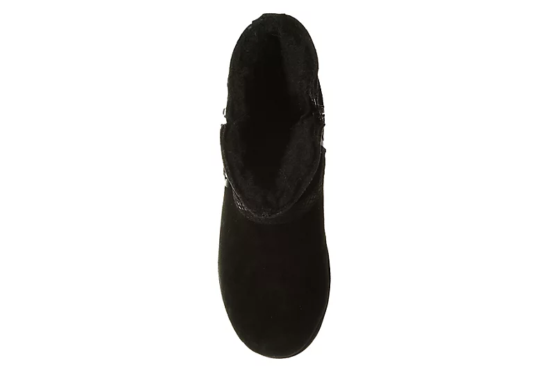 Bearpaw Womens Lucy Fur Wedge Boot - Black 8 Bearpaw Womens Lucy Fur Wedge Boot - Black - Image 6