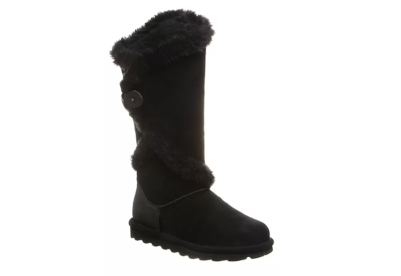 Bearpaw Womens Sheilah Fur Boot - Black 3 Bearpaw Womens Sheilah Fur Boot - Black
