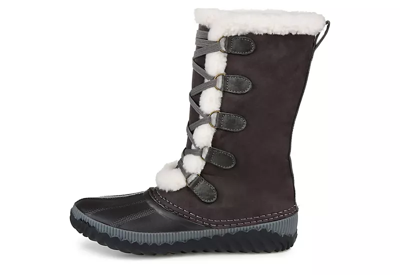 Journee Collection Womens Blizzard Duck Boot - Grey 6 Journee Collection Womens Blizzard Duck Boot - Grey - Image 4