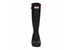 Hunter Boots Llc Womens Original Back Adj Gloss Rain Boot - Black -Shoe Style Sales US 01 302431 02