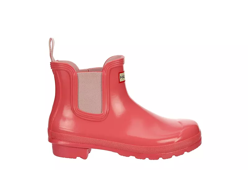 Hunter Boots Llc Womens Original Chelsea Gloss Rain Boot - Pink 4 Hunter Boots Llc Womens Original Chelsea Gloss Rain Boot - Pink - Image 2