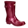 Hunter Boots Llc Womens Original Short Nebula Rain Boot - Burgundy -Shoe Style Sales US 01 302449 00