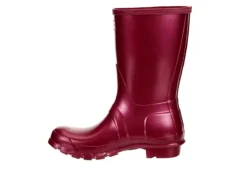 Hunter Boots Llc Womens Original Short Nebula Rain Boot - Burgundy -Shoe Style Sales US 01 302449 03