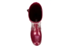 Hunter Boots Llc Womens Original Short Nebula Rain Boot - Burgundy -Shoe Style Sales US 01 302449 05