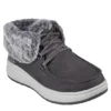 Skechers Womens Skipper Wave Cozy Queen Lace-up Fur Boot - Dark Grey -Shoe Style Sales US 01 302635 00