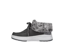 Skechers Womens Skipper Wave Cozy Queen Lace-up Fur Boot - Dark Grey -Shoe Style Sales US 01 302635 02