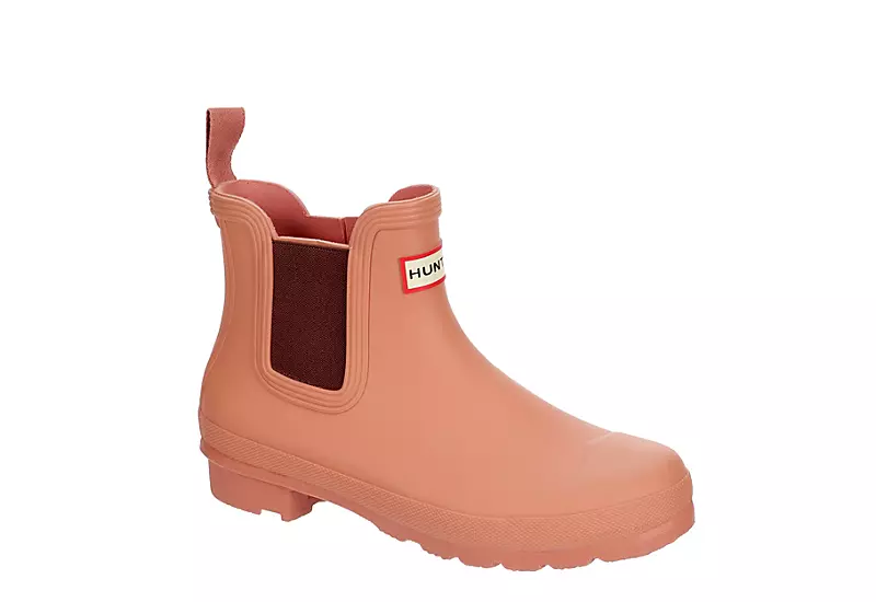 Hunter Boots Llc Womens Original Chelsea Rain Boot - Pink 3 Hunter Boots Llc Womens Original Chelsea Rain Boot - Pink