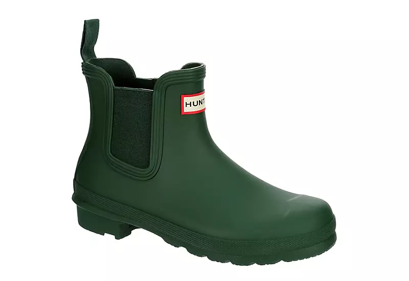 Hunter Boots Llc Womens Original Chelsea Rain Boot - Dark Green 3 Hunter Boots Llc Womens Original Chelsea Rain Boot - Dark Green