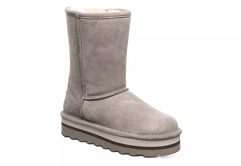 Bearpaw Womens Retro Elle Fur Boot - Stone 3 Bearpaw Womens Retro Elle Fur Boot - Stone