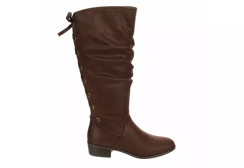 Xappeal Womens Cheyenne Wide Calf Tall Boot - Brown 4 Xappeal Womens Cheyenne Wide Calf Tall Boot - Brown - Image 2