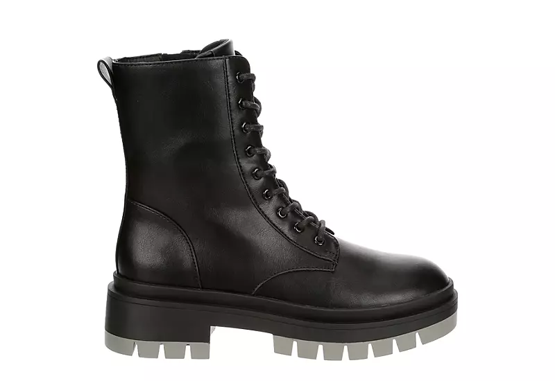 Limelight Womens Erin Combat Boot - Black 4 Limelight Womens Erin Combat Boot - Black - Image 2