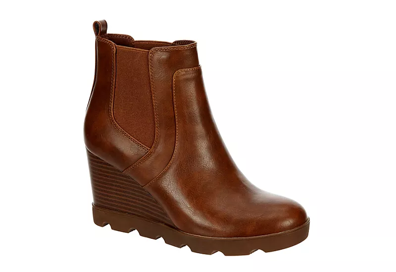 Xappeal Womens Elise Wedge Boot - Cognac 3 Xappeal Womens Elise Wedge Boot - Cognac