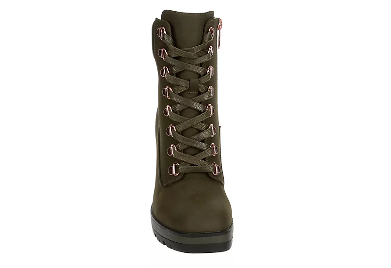 Limelight Womens Halle Lace-up Boot - Olive 5 Limelight Womens Halle Lace-up Boot - Olive - Image 3