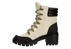 Michael By Michael Shannon Womens Natacha Lace-up Boot - Ivory -Shoe Style Sales US 01 302785 03