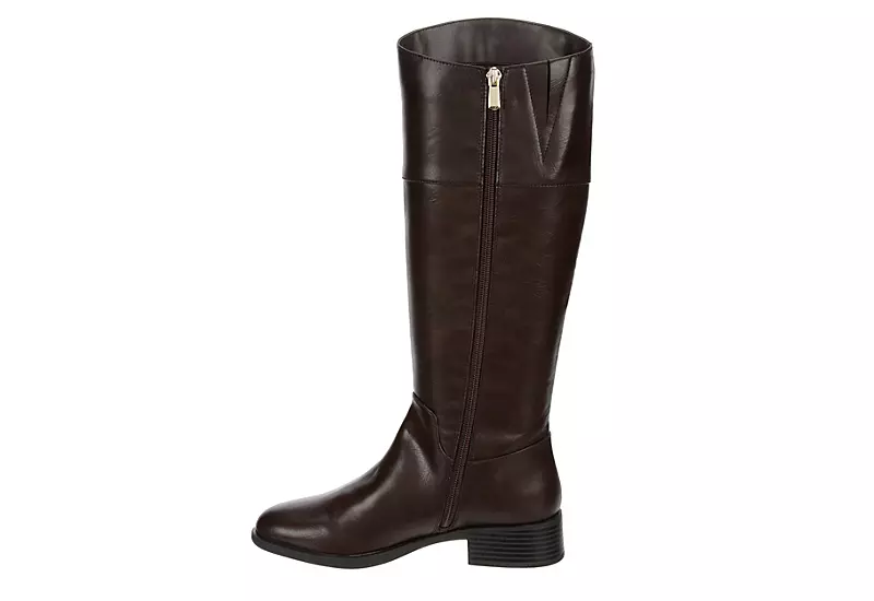 Michael By Michael Shannon Womens Brielle Wide Calf Tall Riding Boot - Dark Brown 6 Michael By Michael Shannon Womens Brielle Wide Calf Tall Riding Boot - Dark Brown - Image 4