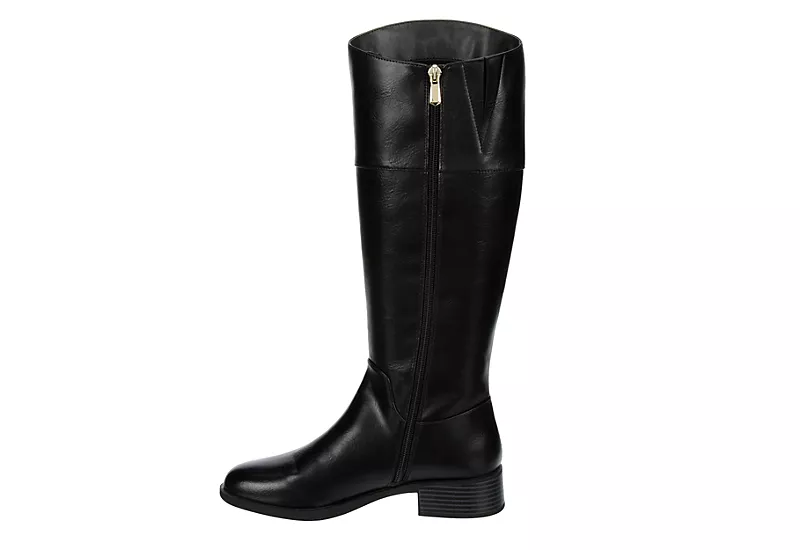 Michael By Michael Shannon Womens Brielle Wide Calf Tall Riding Boot - Black 6 Michael By Michael Shannon Womens Brielle Wide Calf Tall Riding Boot - Black - Image 4