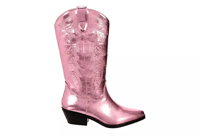 Madden Girl Womens Redford Western Boot - Pink 4 Madden Girl Womens Redford Western Boot - Pink - Image 2