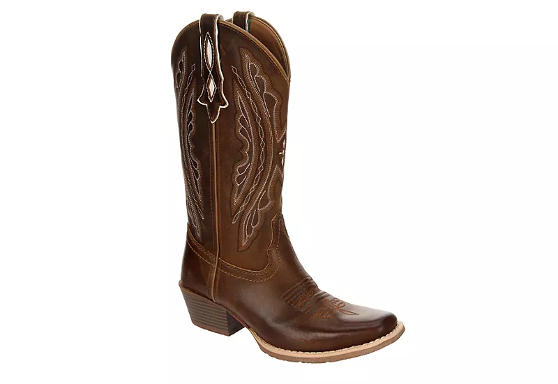Justin Womens Rein Western Boot - Brown 3 Justin Womens Rein Western Boot - Brown