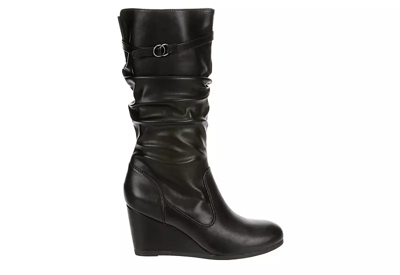 Lauren Blakwell Womens Johanna Wedge Boot - Black 4 Lauren Blakwell Womens Johanna Wedge Boot - Black - Image 2