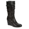 Lauren Blakwell Womens Johanna Wide Calf Wedge Boot - Black -Shoe Style Sales US 01 302867 00