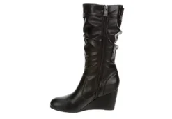 Lauren Blakwell Womens Johanna Wide Calf Wedge Boot - Black -Shoe Style Sales US 01 302867 03