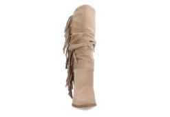 Journee Collection Womens Hartly Fringed Wide Calf Dress Boot - Taupe -Shoe Style Sales US 01 303178 02
