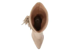 Journee Collection Womens Hartly Fringed Wide Calf Dress Boot - Taupe -Shoe Style Sales US 01 303178 05