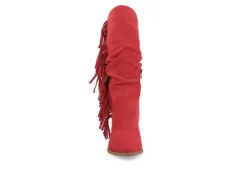 Journee Collection Womens Hartly Fringed Extra Wide Calf Dress Boot - Red 11 Journee Collection Womens Hartly Fringed Extra Wide Calf Dress Boot - Red -Shoe Style Sales US 01 303199 02
