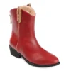 Journee Collection Womens Novva Western Ankle Boot - Red -Shoe Style Sales US 01 303313 00