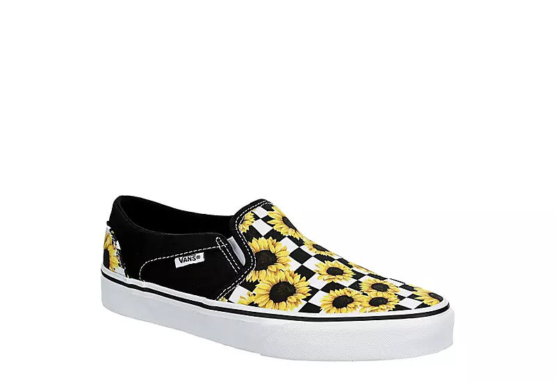 Vans Womens Asher Slip On Sneaker - Multicolor 3 Vans Womens Asher Slip On Sneaker - Multicolor