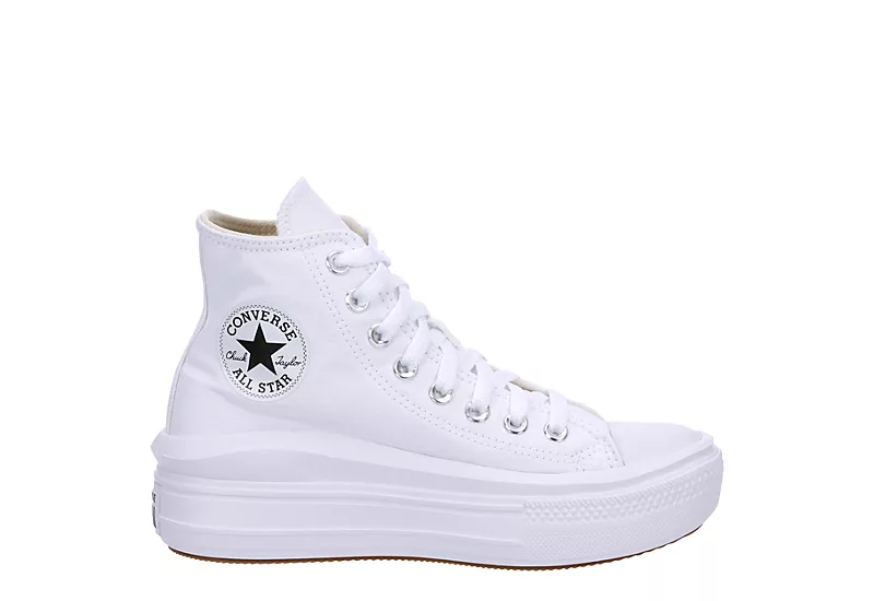 Converse Womens Chuck Taylor All Star Move High Top Sneaker - White 4 Converse Womens Chuck Taylor All Star Move High Top Sneaker - White - Image 2