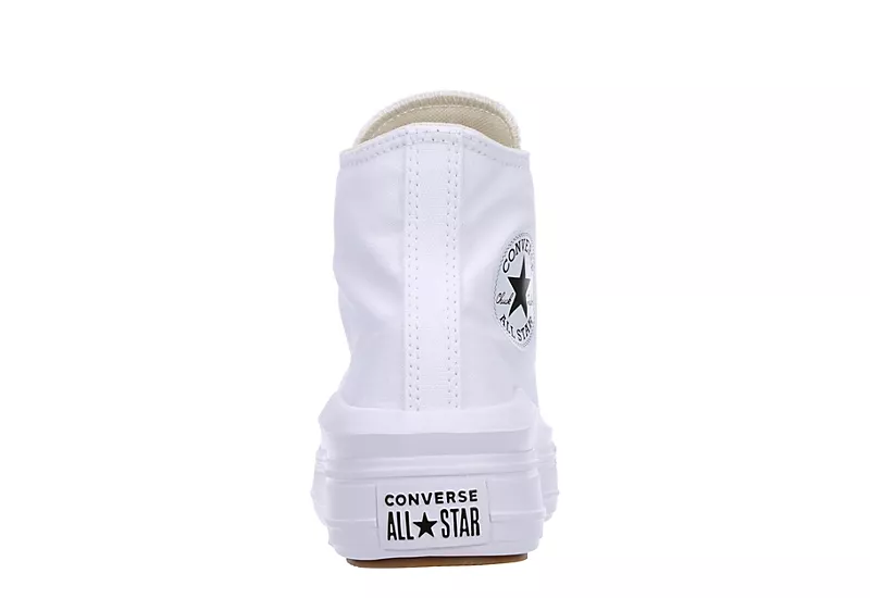 Converse Womens Chuck Taylor All Star Move High Top Sneaker - White 7 Converse Womens Chuck Taylor All Star Move High Top Sneaker - White - Image 5