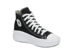 Converse Womens Chuck Taylor All Star Move High Top Sneaker - Black