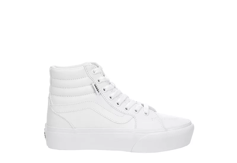 Vans Womens Filmore High Top Platform Sneaker - White 4 Vans Womens Filmore High Top Platform Sneaker - White - Image 2