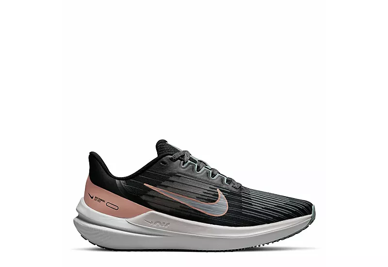 Nike Womens Zoom Winflo 9 Running Shoe - Black 4 Nike Womens Zoom Winflo 9 Running Shoe - Black - Image 2