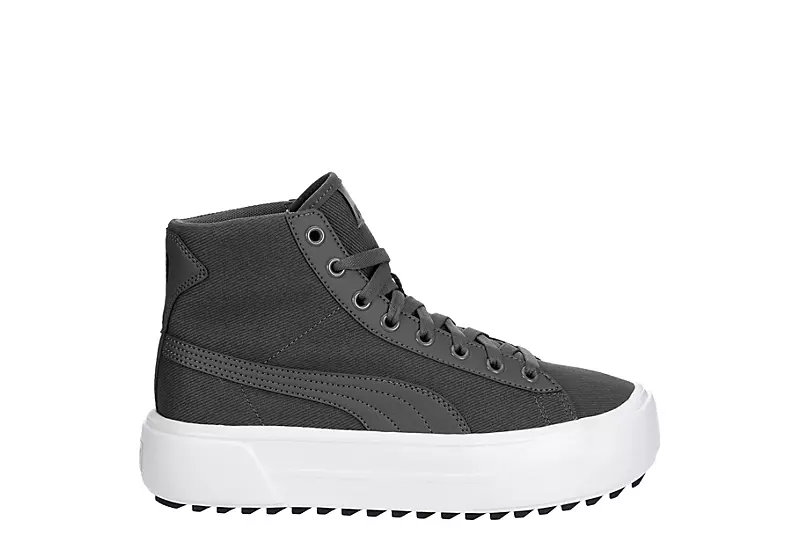 Puma Womens Kaia High Top Platform Sneaker - Dark Grey 4 Puma Womens Kaia High Top Platform Sneaker - Dark Grey - Image 2