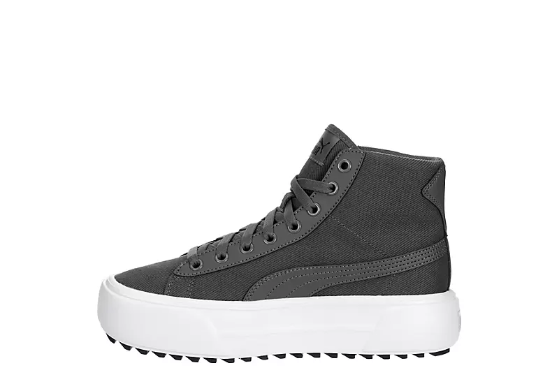 Puma Womens Kaia High Top Platform Sneaker - Dark Grey 6 Puma Womens Kaia High Top Platform Sneaker - Dark Grey - Image 4