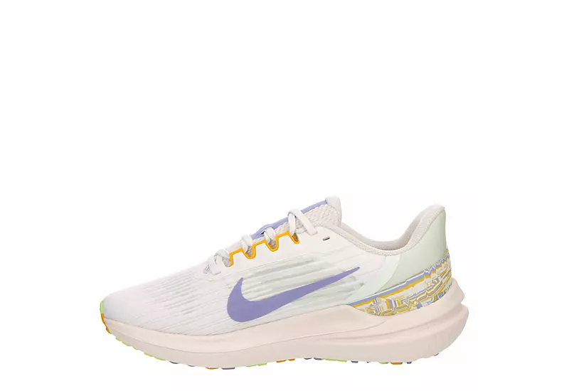 Nike Womens Zoom Winflo 9 Running Shoe - White 6 Nike Womens Zoom Winflo 9 Running Shoe - White - Image 4